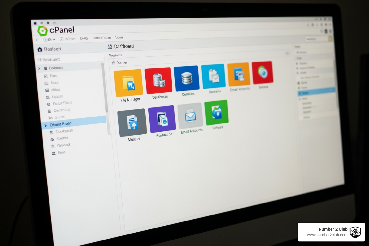 cPanel dashboard interface - name cheap shared hosting