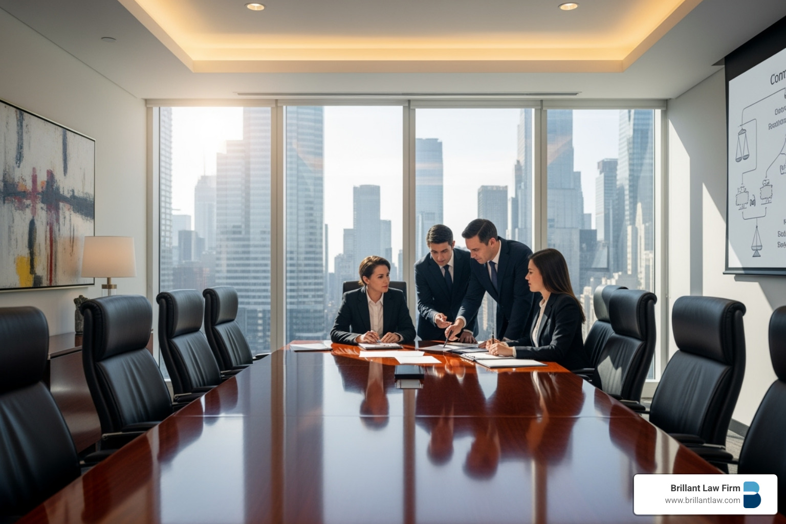 A signed contract with a magnifying glass over it, symbolizing detailed legal scrutiny - commercial litigation firm
