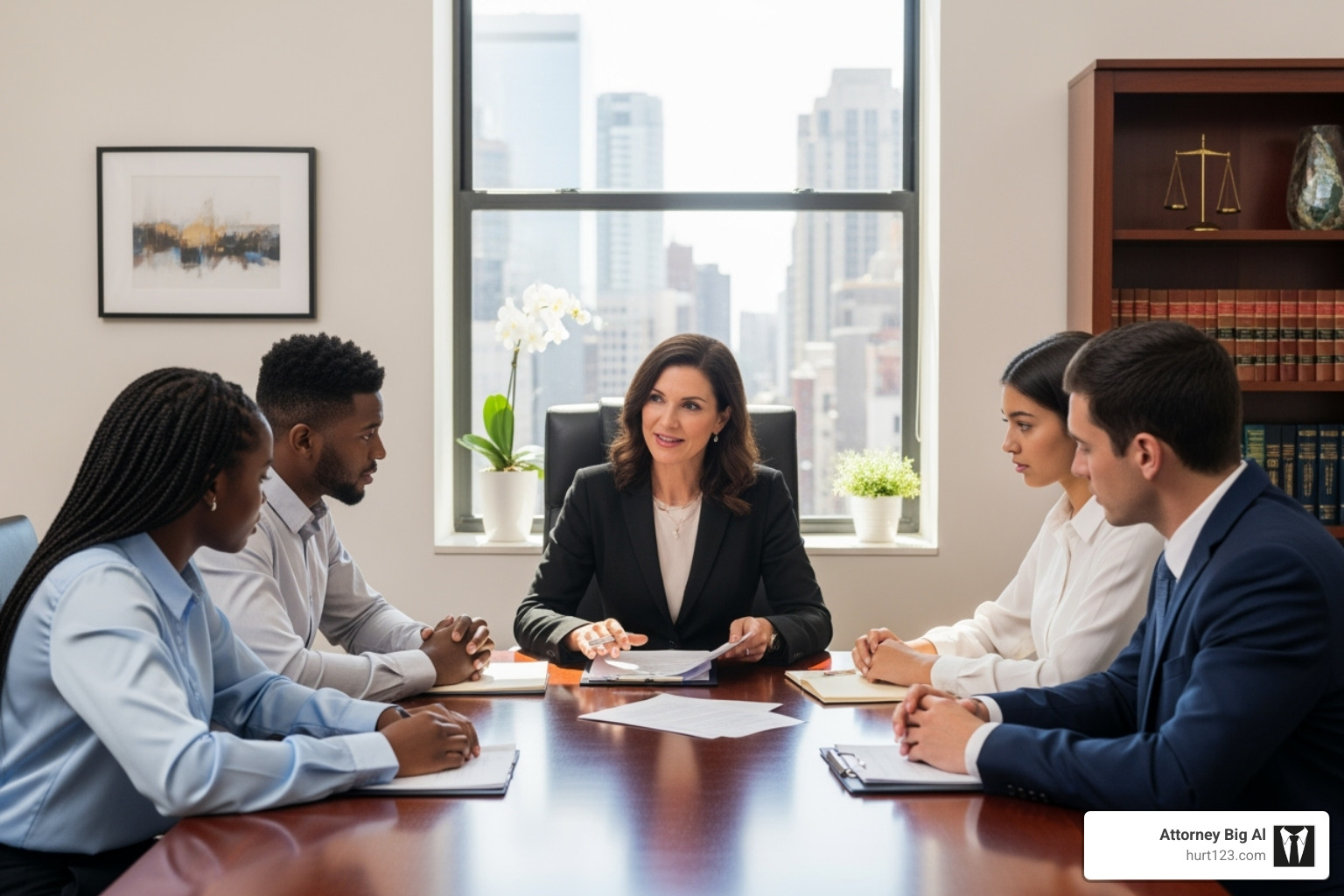 Family meeting with a lawyer in an office setting - nursing home lawyers near me Family meeting with a lawyer in an office setting - nursing home lawyers near me