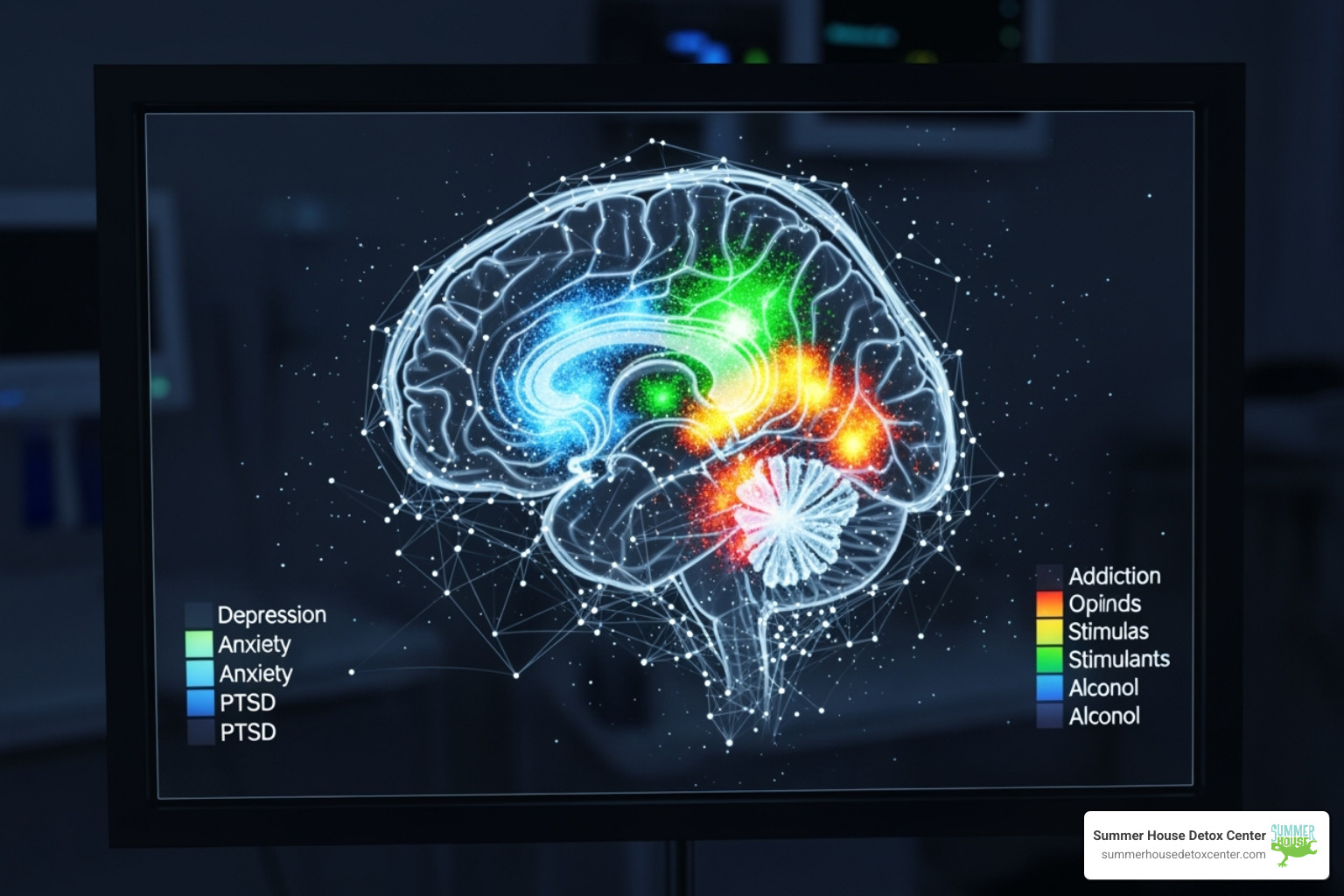 Brain scan showing connection between mental health and substance use - best substance abuse treatment centers Brain scan showing connection between mental health and substance use - best substance abuse treatment centers