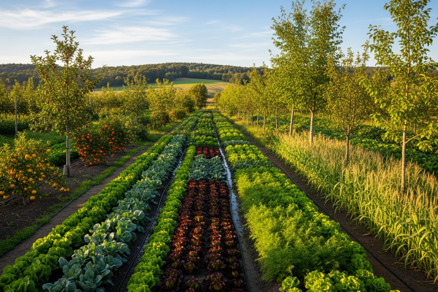 Agroforestry system with mixed crops - Sustainable food practices