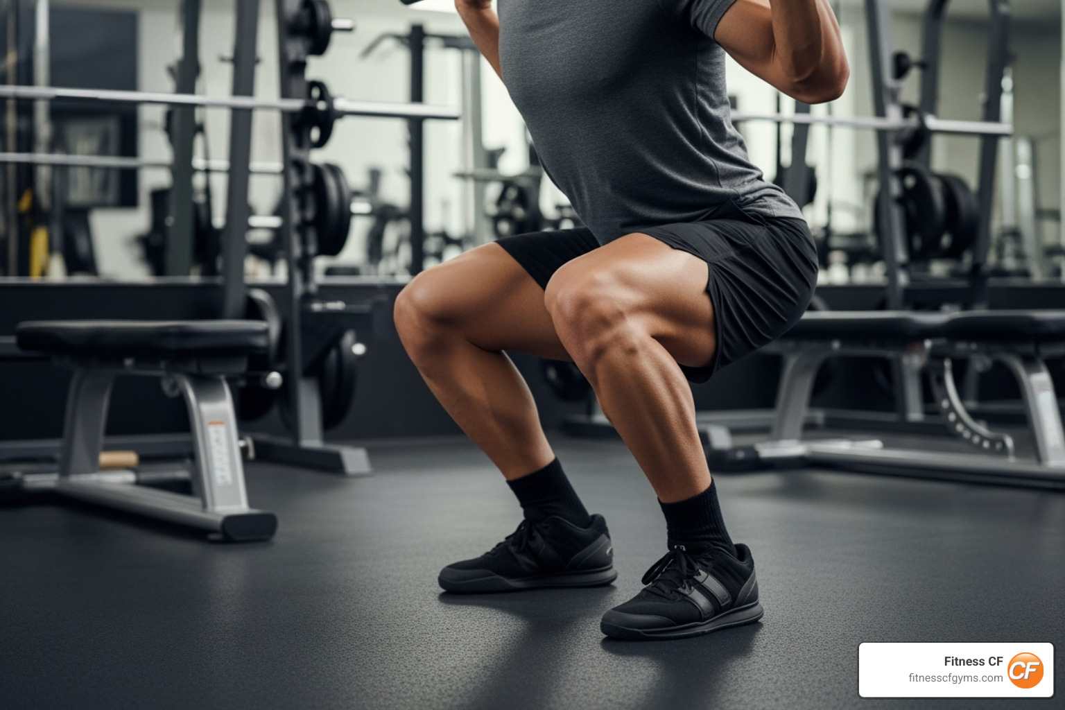 A person performing a squat with good form - how to lose fat and gain muscle A person performing a squat with good form - how to lose fat and gain muscle