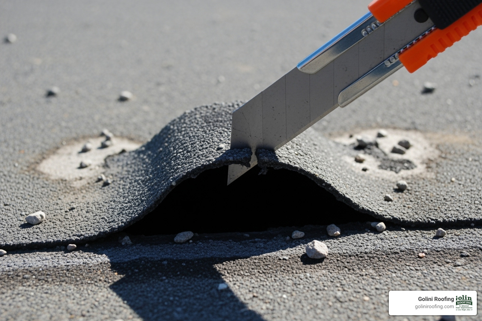 blister on flat roof being cut open - flat roofing repair blister on flat roof being cut open - flat roofing repair