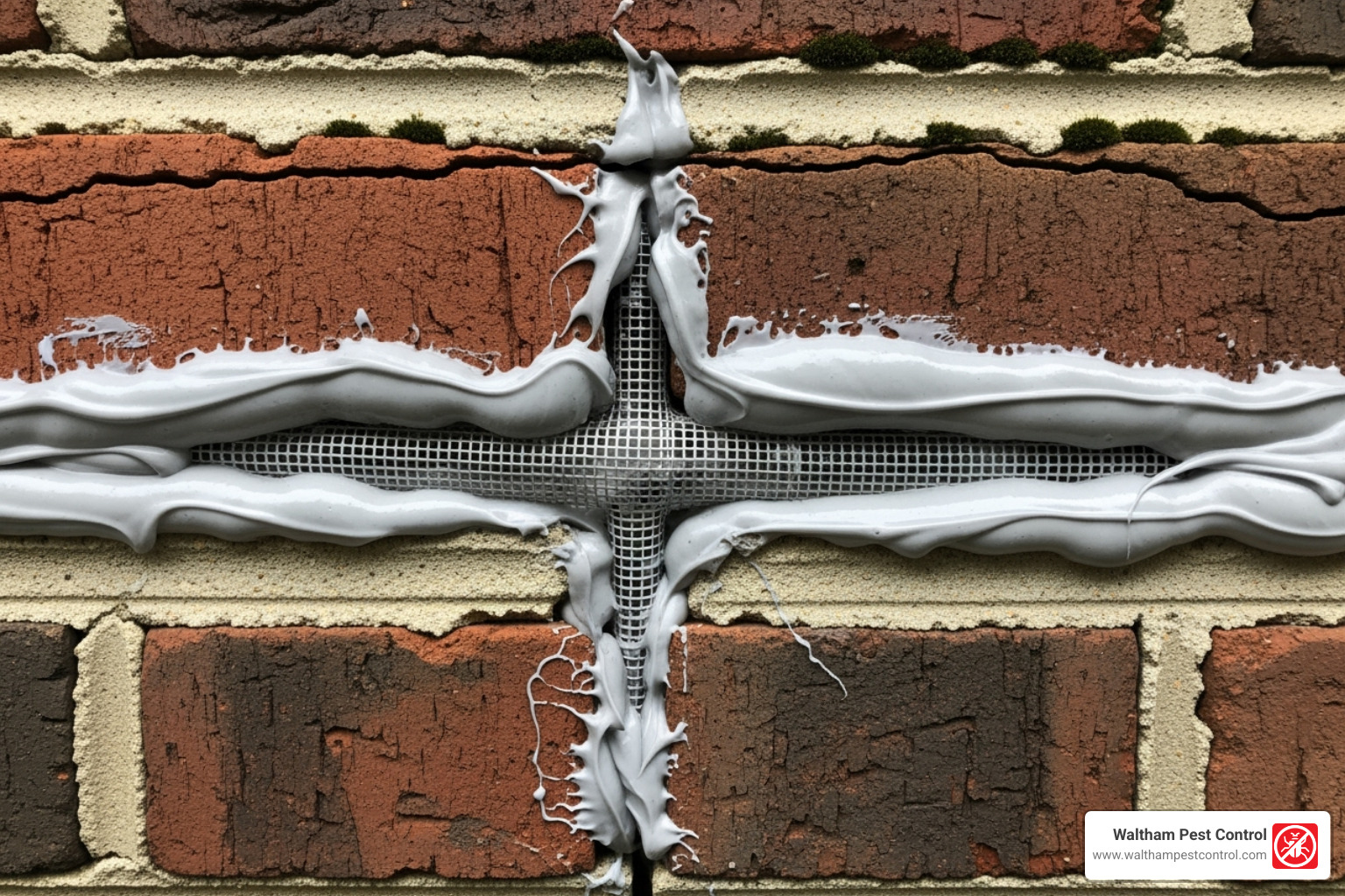 Sealed entry point on the exterior of a home - pest control watertown