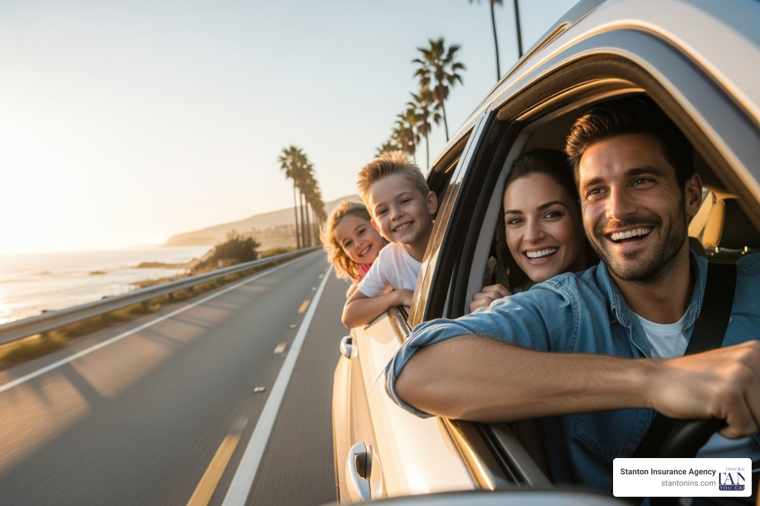 Happy family with car - how to get car insurance in massachusetts