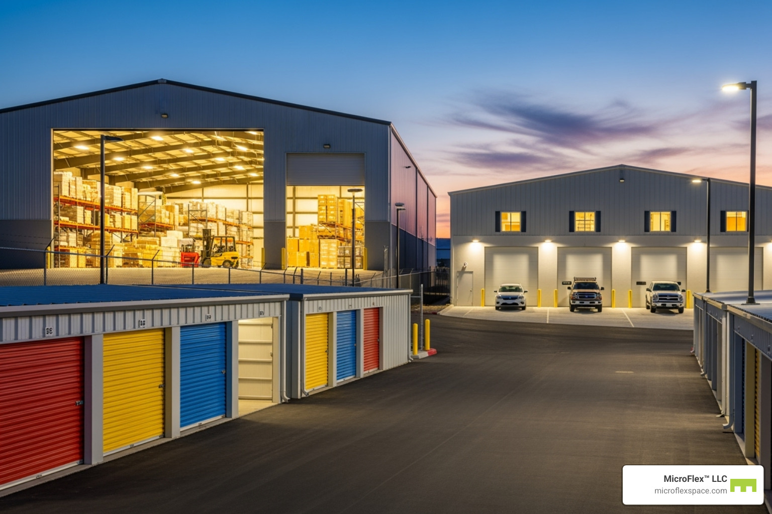 different types of MicroFlex™ storage spaces - short term commercial storage
