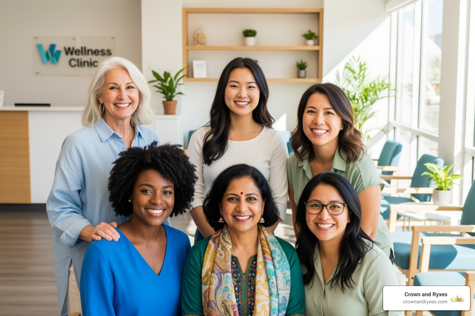 diverse group of women feeling empowered and healthy - women's sexual health clinic near me