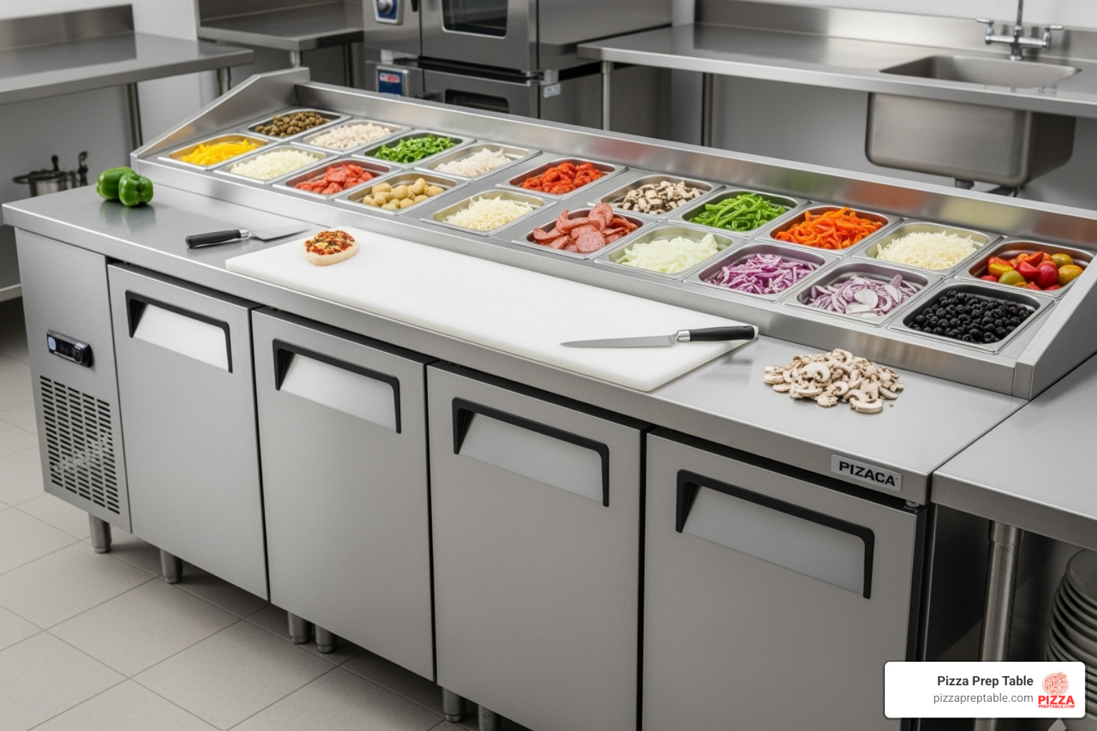 Beverage-Air DP72HC 72-Inch Pizza Prep Table - pizza prep table