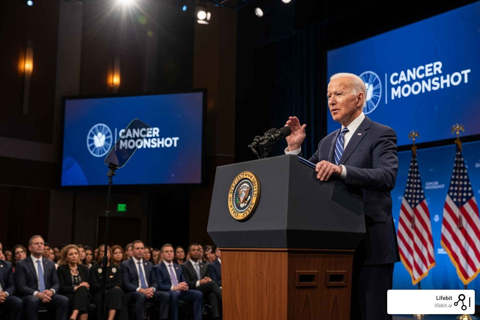 President Joe Biden speaking at a Cancer Moonshot event - Cancer Moonshot