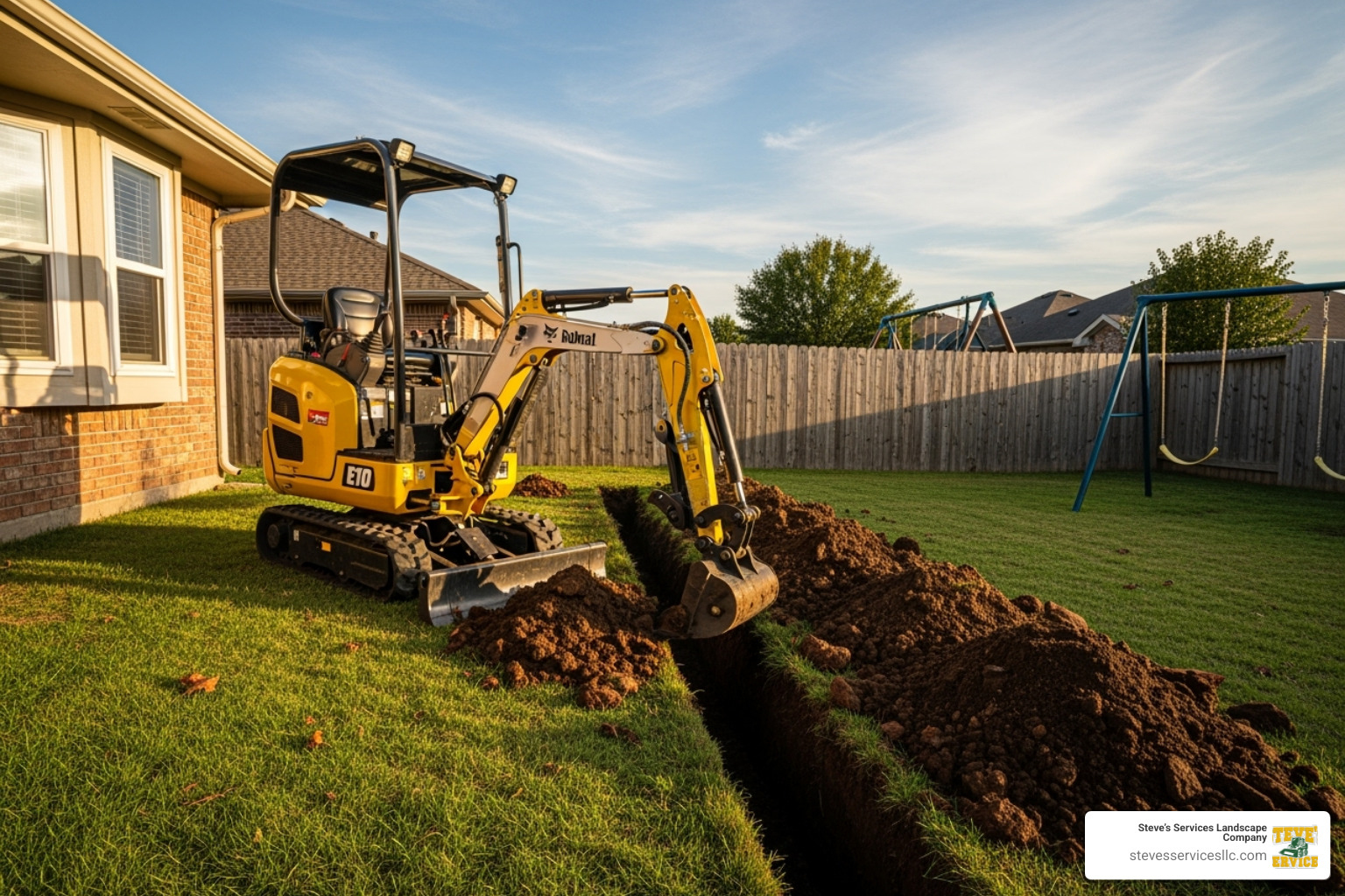 compact Bobcat machine suitable for residential projects - small job excavating