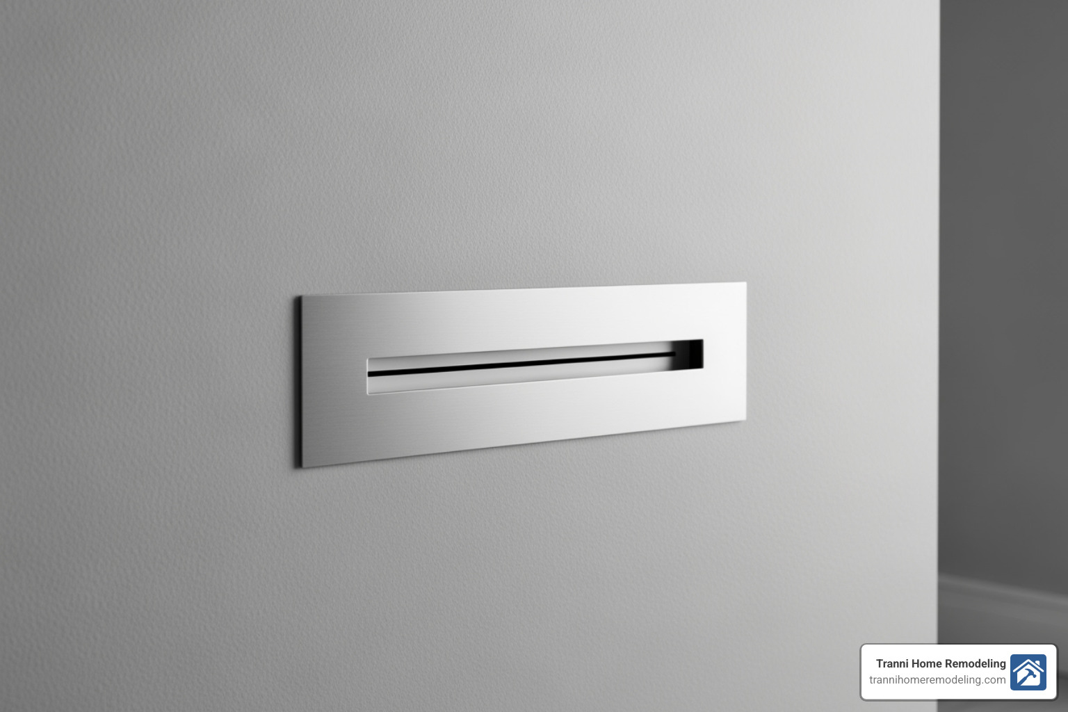 Image of a small, unobtrusive high-velocity HVAC vent - HVAC installation for older homes