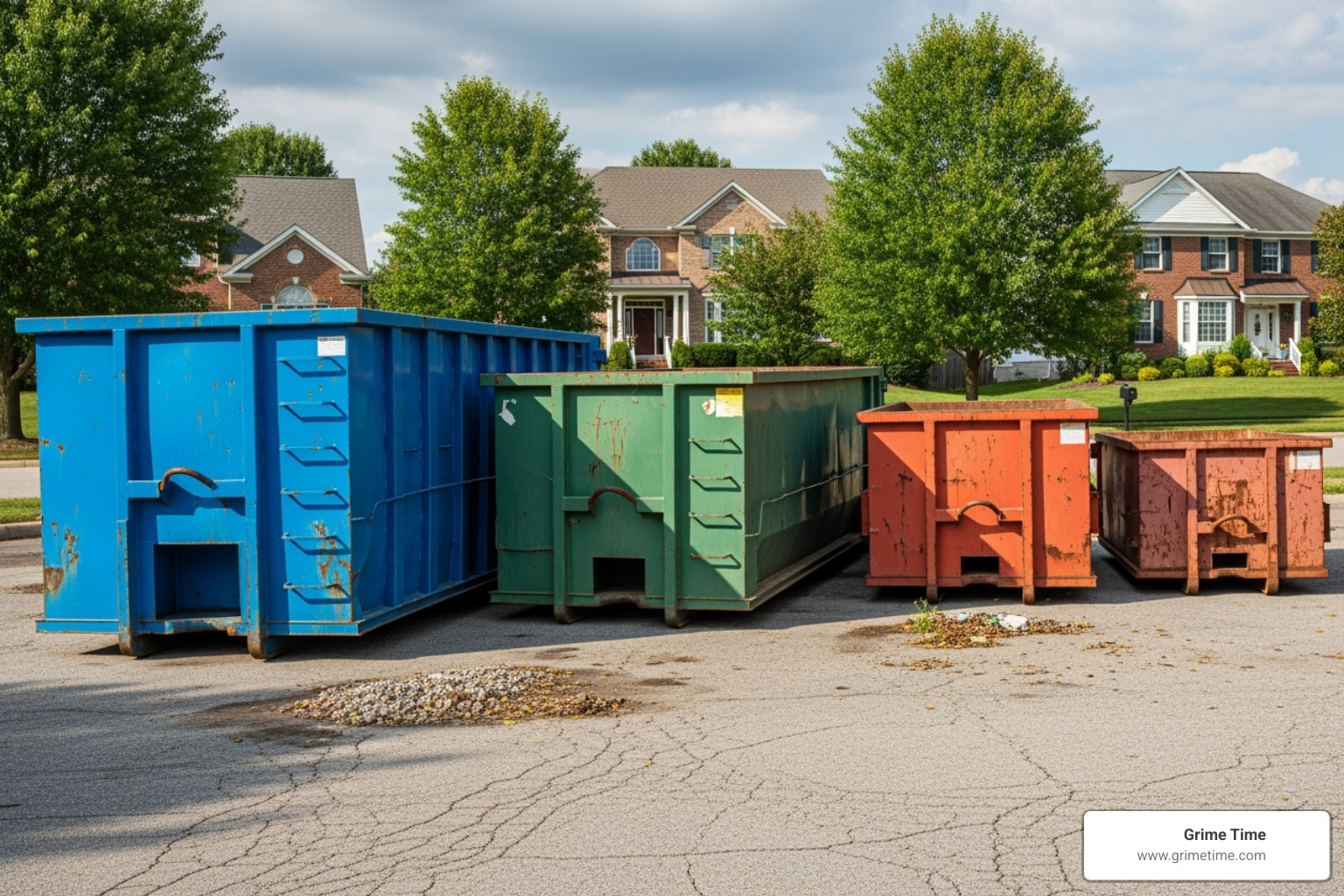 different sizes of dumpsters - Driveway safe dumpster rental