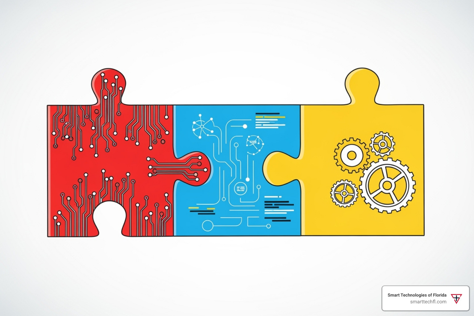 puzzle pieces labeled VoIP, UCaaS, and CPaaS fitting together - cloud communication platform