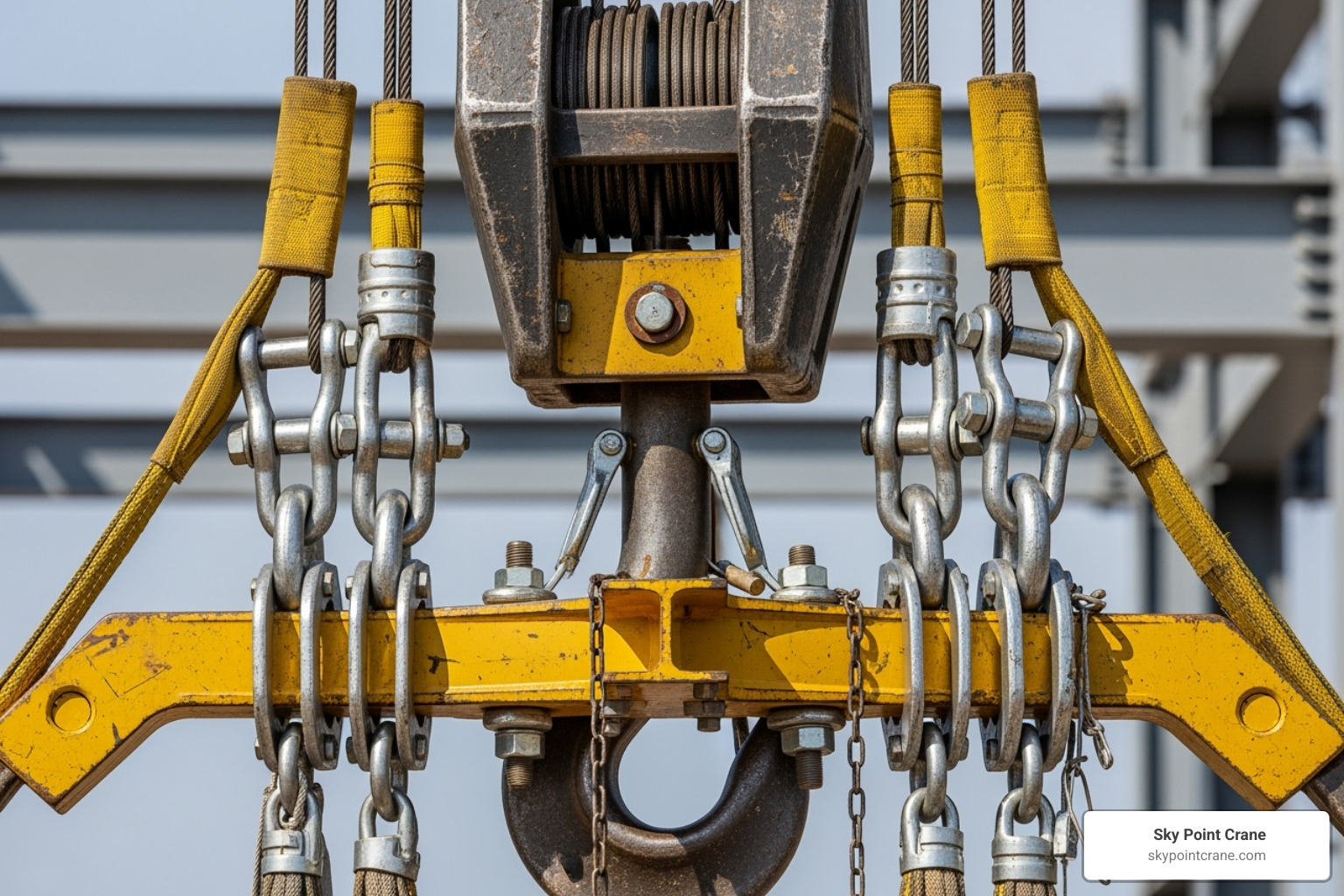 detailed rigging setup - crane safety standards