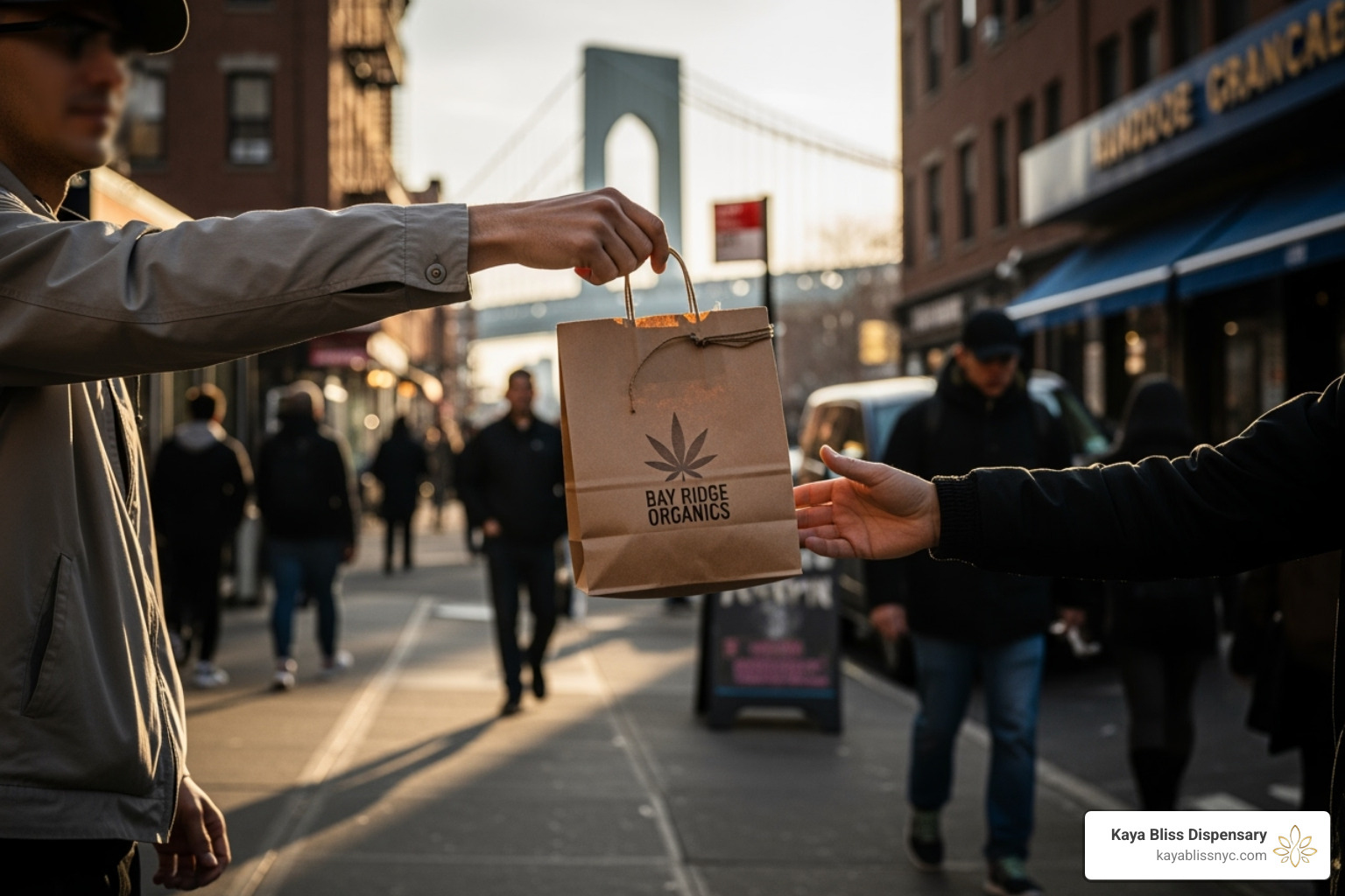 a person browsing a cannabis delivery menu on their smartphone - bay ridge weed delivery
