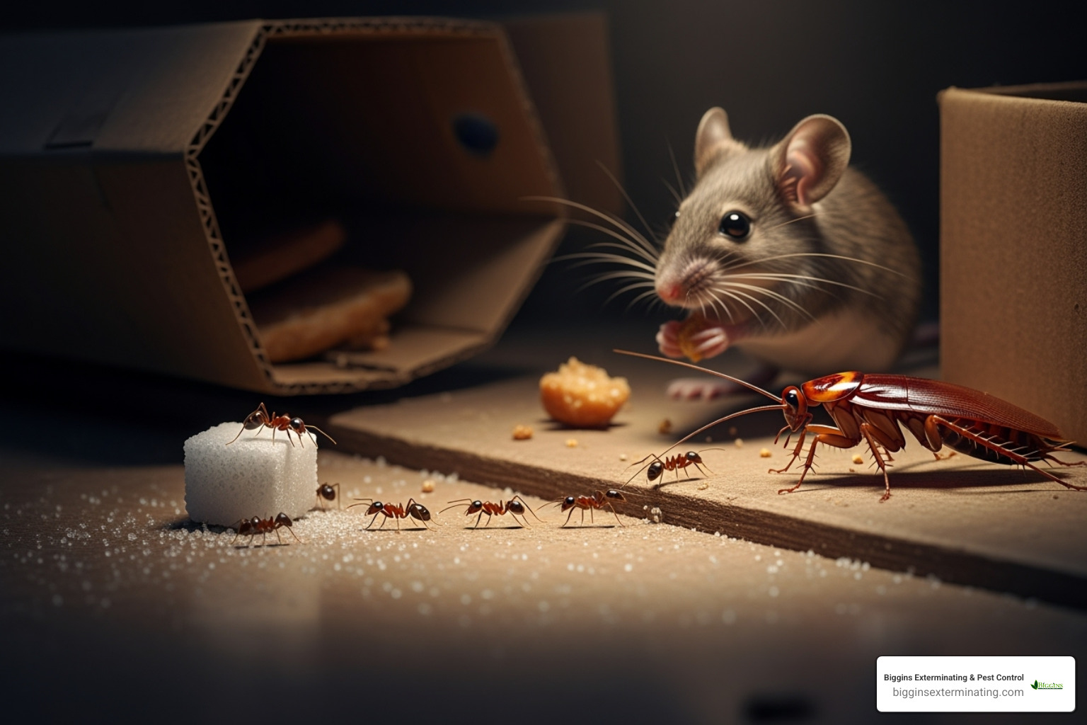common household pests like ants, cockroaches, and rodents - household pest control services