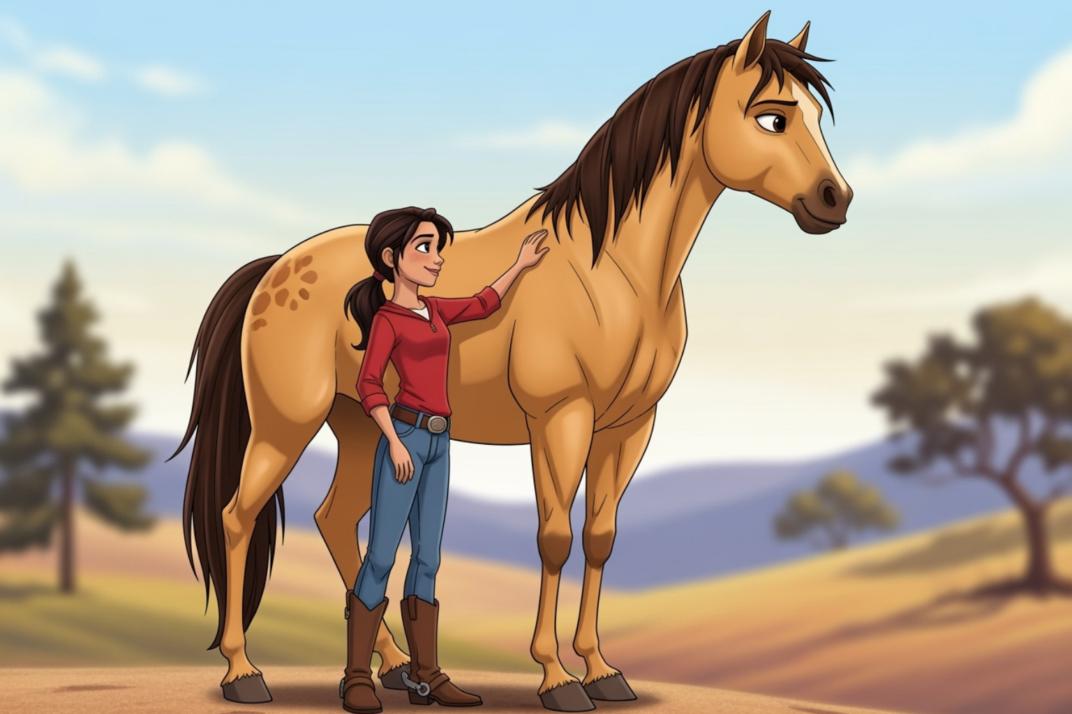 Animated character Lucky Prescott from 'Spirit Untamed' voiced by Isabela Merced - isabela moner movies and tv shows