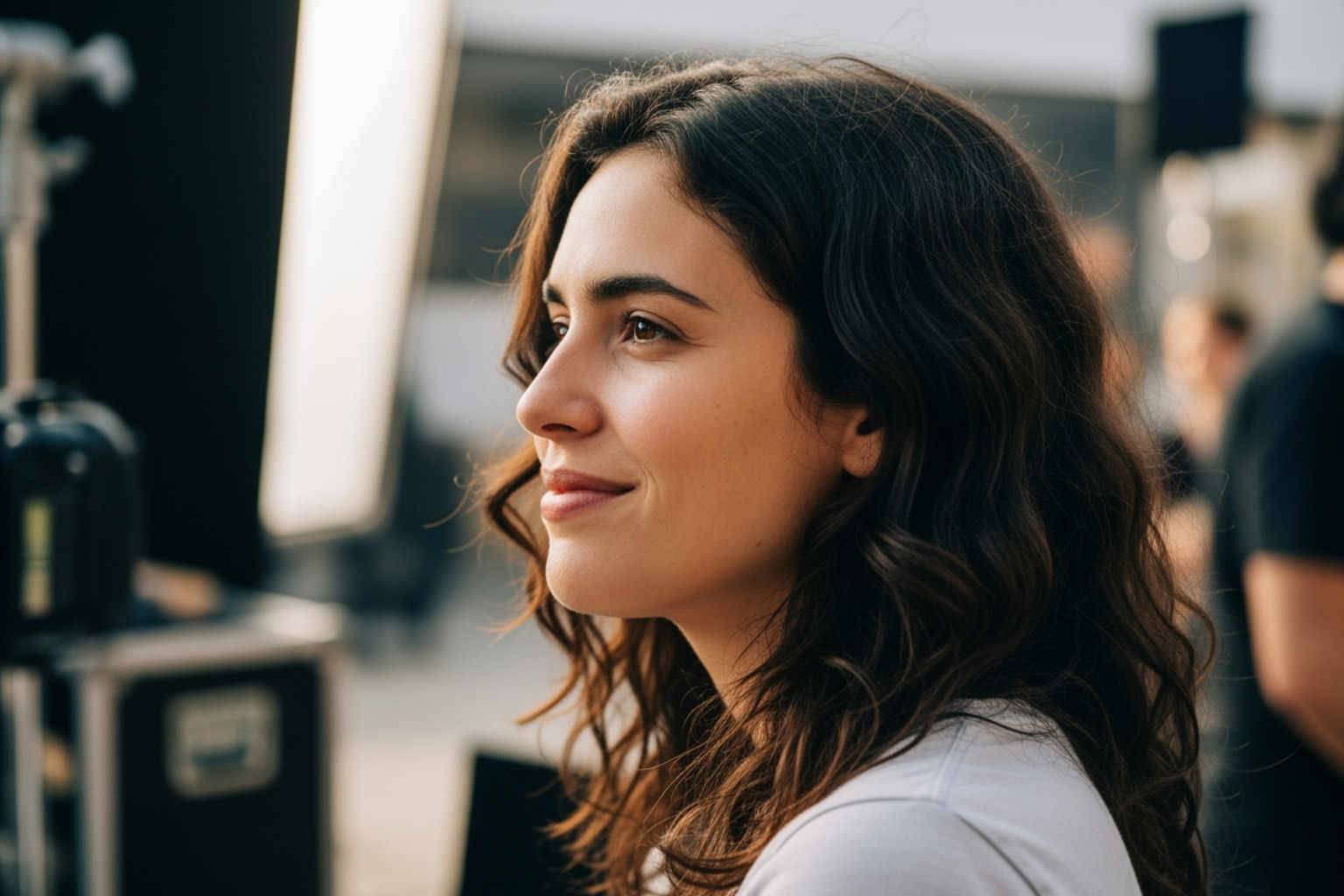 Isabela Merced in a candid, behind-the-scenes moment - isabela moner movies and tv shows