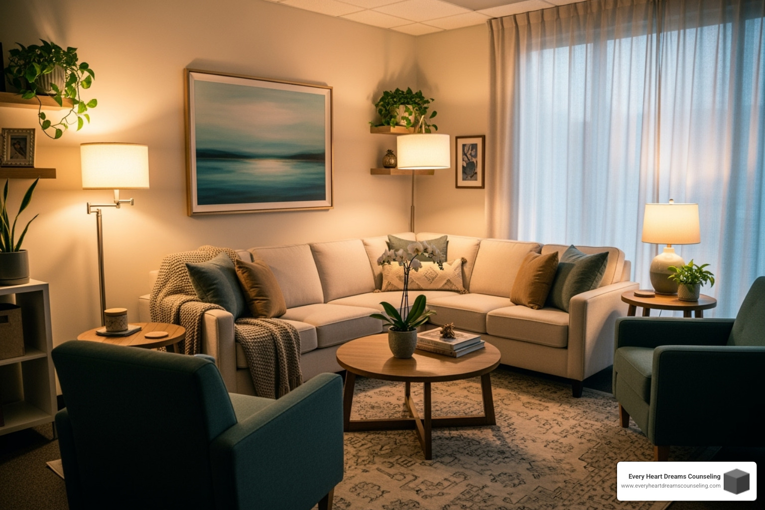 Comfortable therapy office - trauma therapy el dorado hills