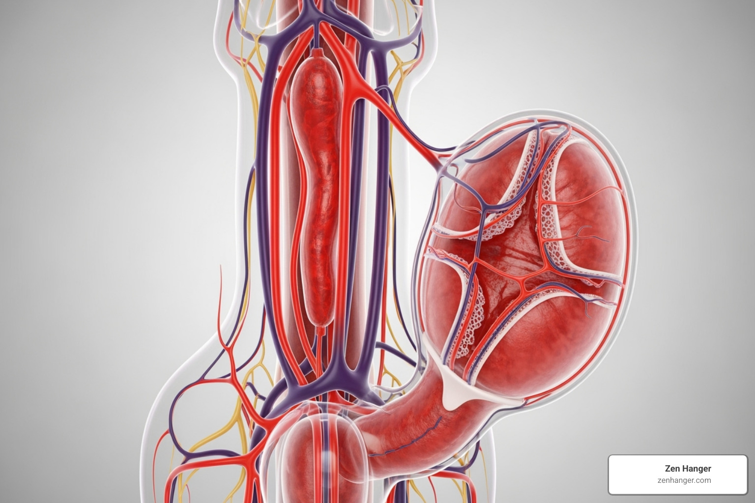 illustrating improved blood flow to the penis - what are the benefits of a penis pump