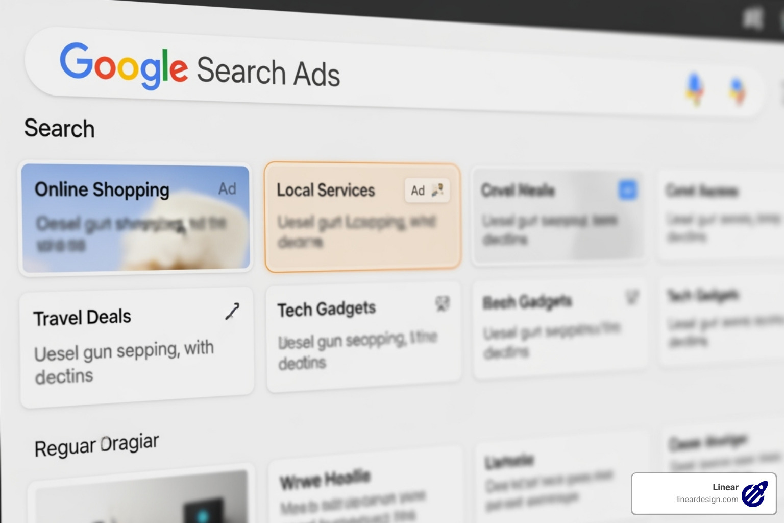 Google Ads report showing key metrics - google search ads
