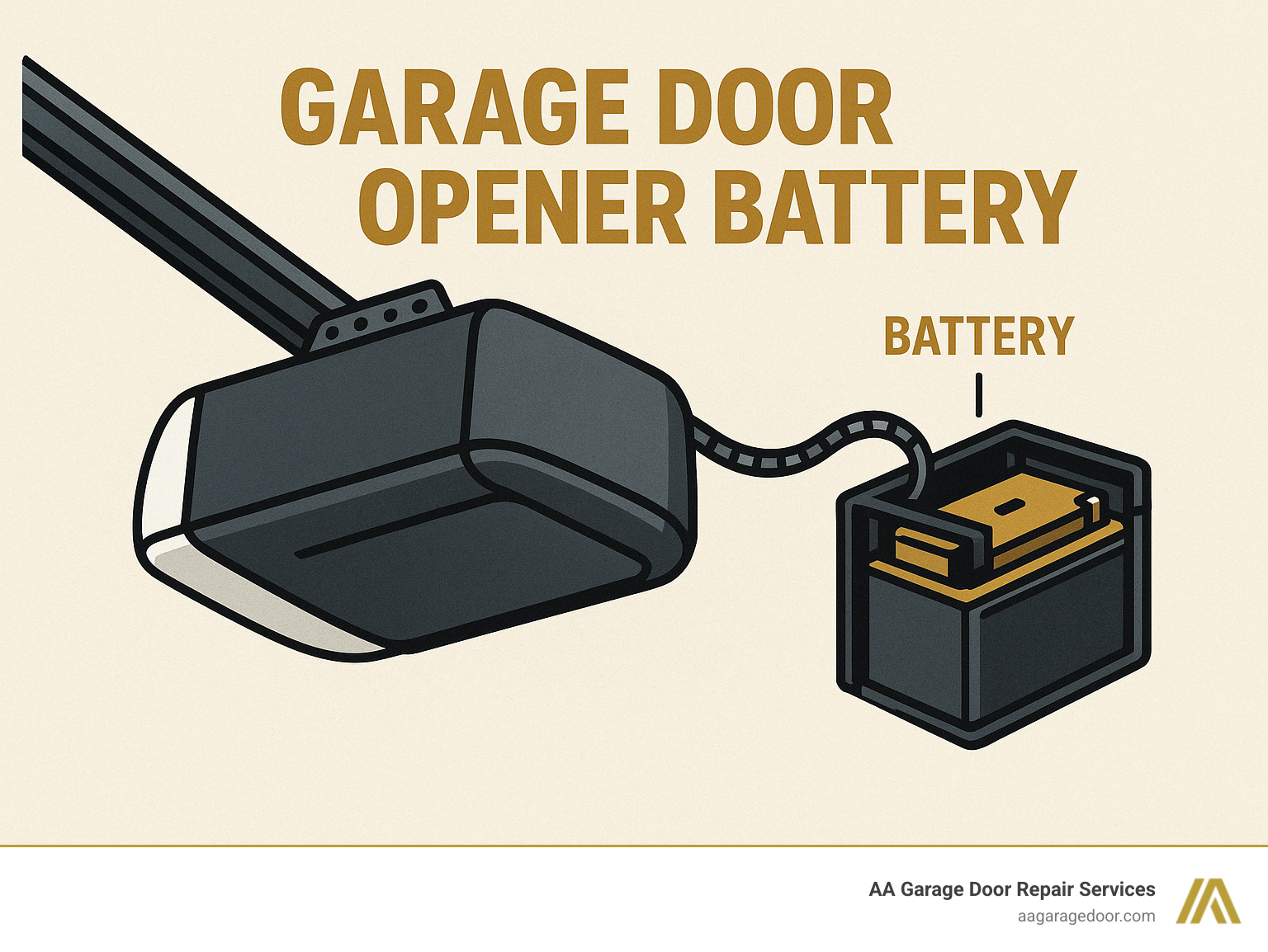 garage door opener motor unit with battery compartment open - garage door opener battery