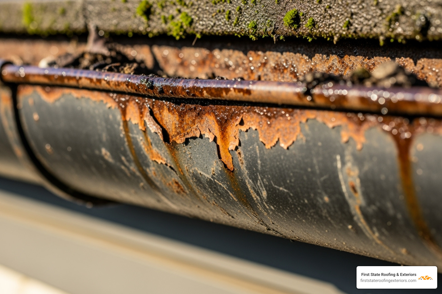 Sagging, rusty gutter - Gutter installation Smyrna