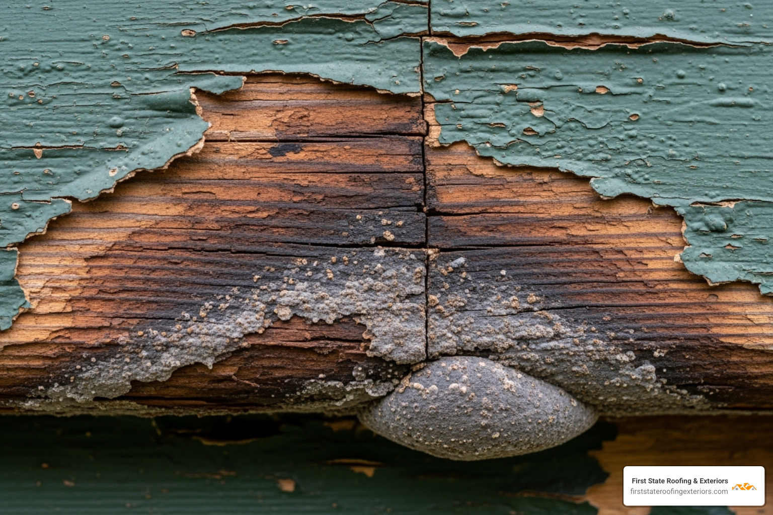 Water damage on fascia board - Gutter installation Smyrna