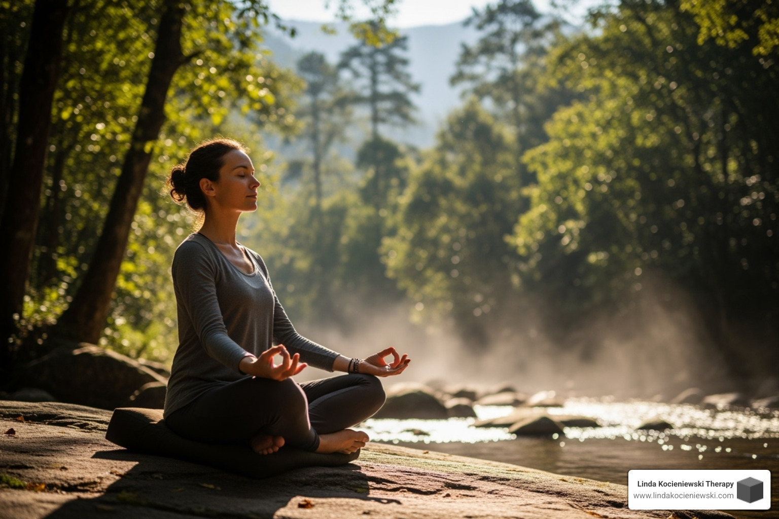 Person practicing mindful meditation - Mind-body healing NYC