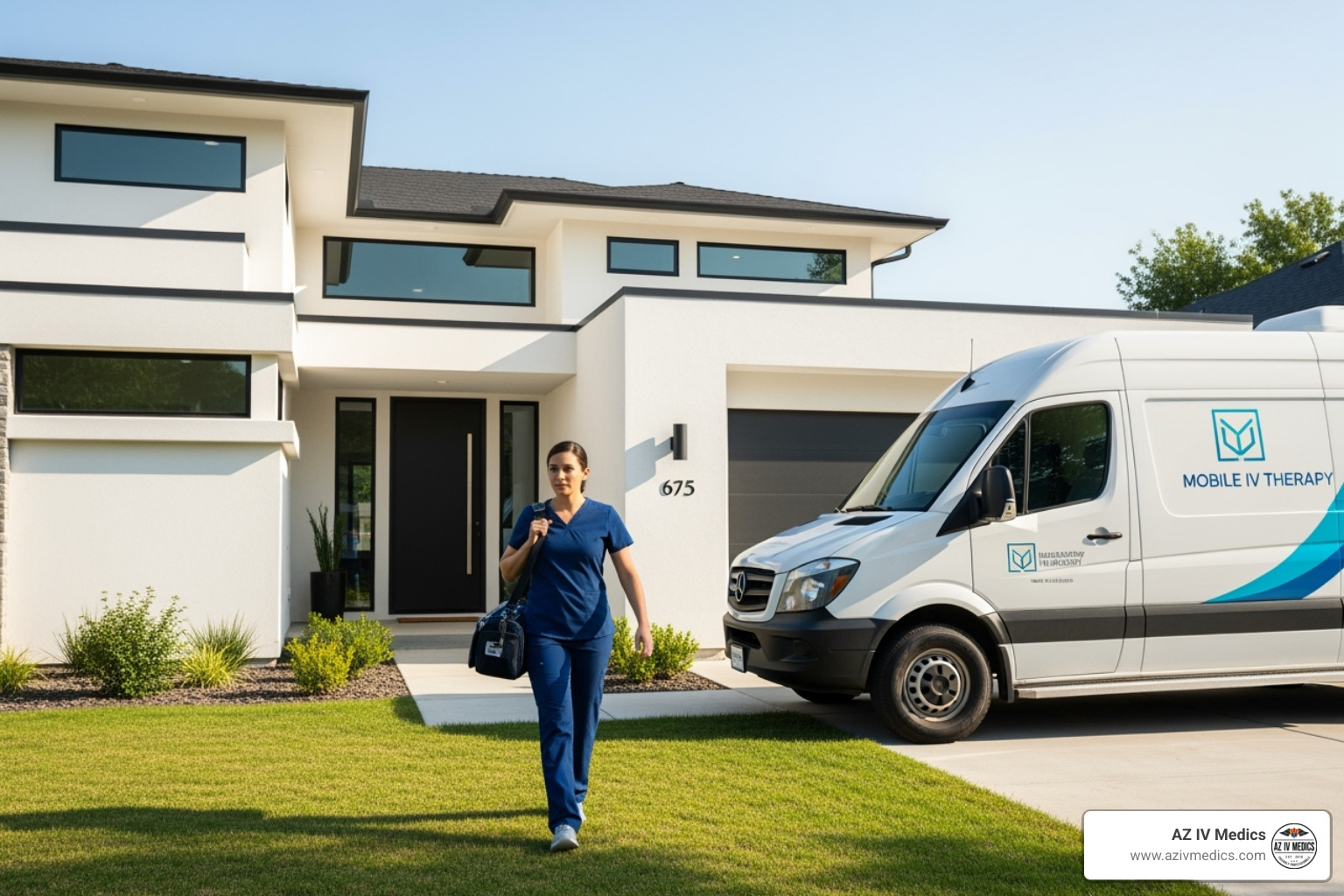 image of a mobile IV therapy van or a nurse arriving at a client's home - vitamin iv image of a mobile IV therapy van or a nurse arriving at a client's home - vitamin iv