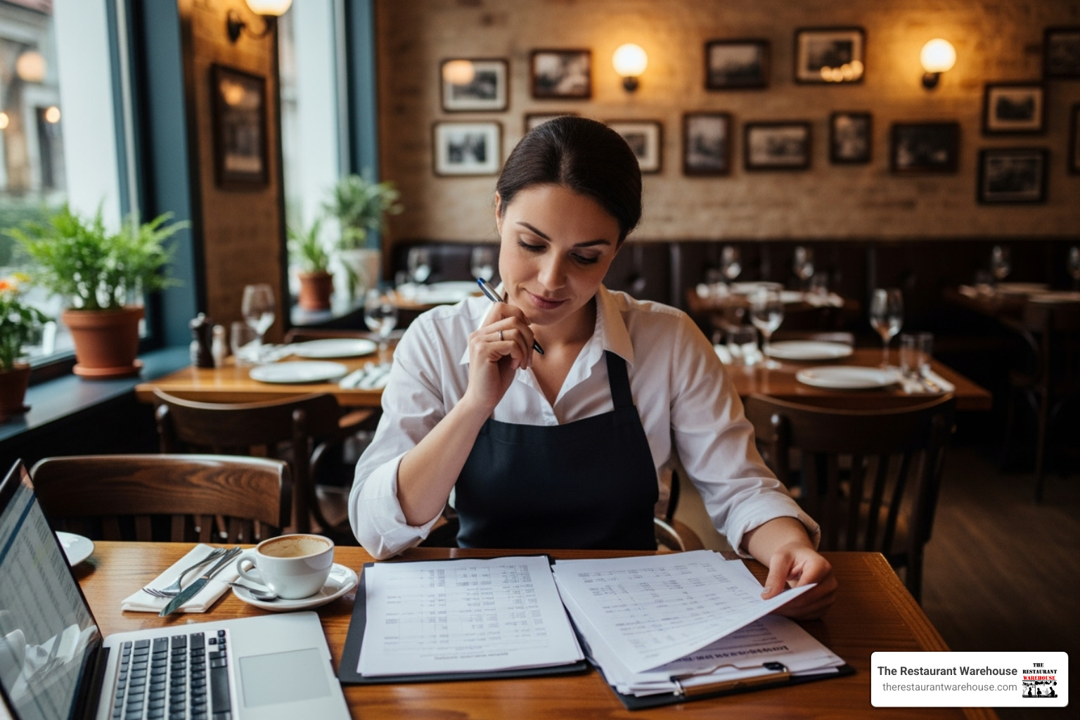 restaurant owner reviewing financial documents - restaurant equipment financing bad credit