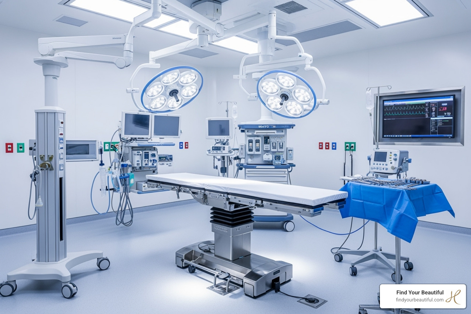 A sterile and modern surgical suite - chin lipo san antonio