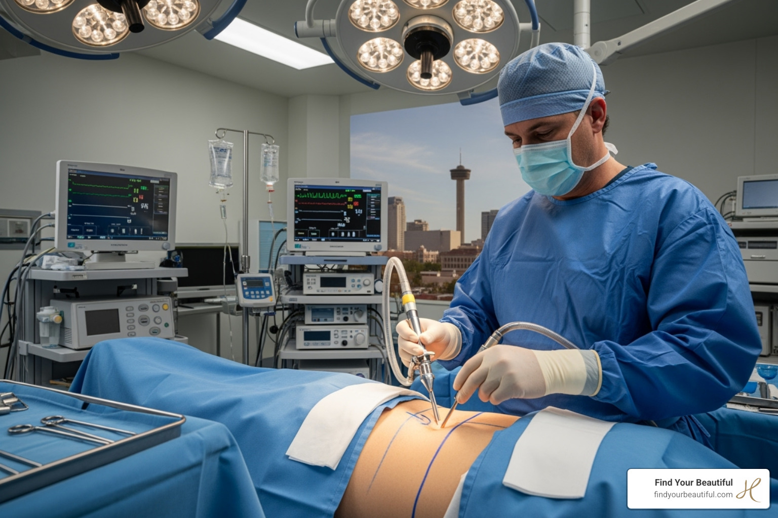 diagram showing common liposuction treatment areas - liposuction san antonio