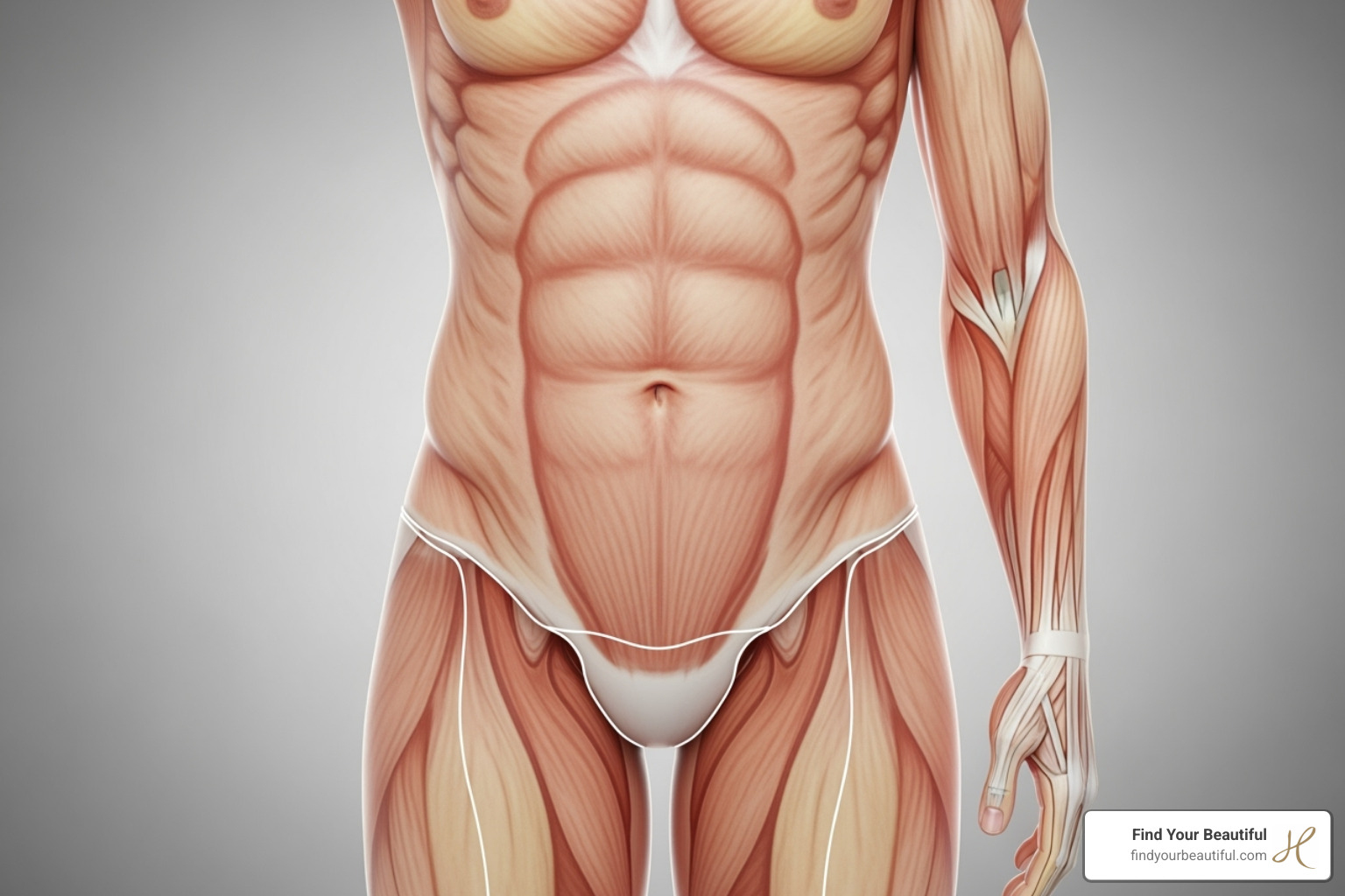 common body areas suitable for liposuction like abdomen, thighs, and arms - awake liposuction san antonio