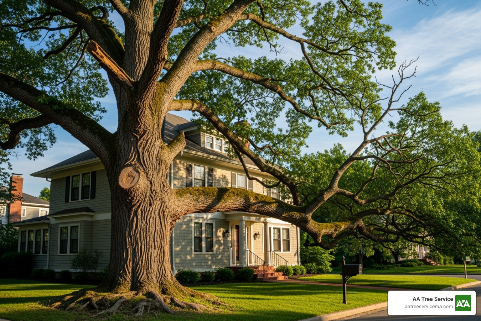 An arborist in uniform, holding a tablet and pointing at a tree, explaining something to a property manager standing next to them. - tree removal manchester