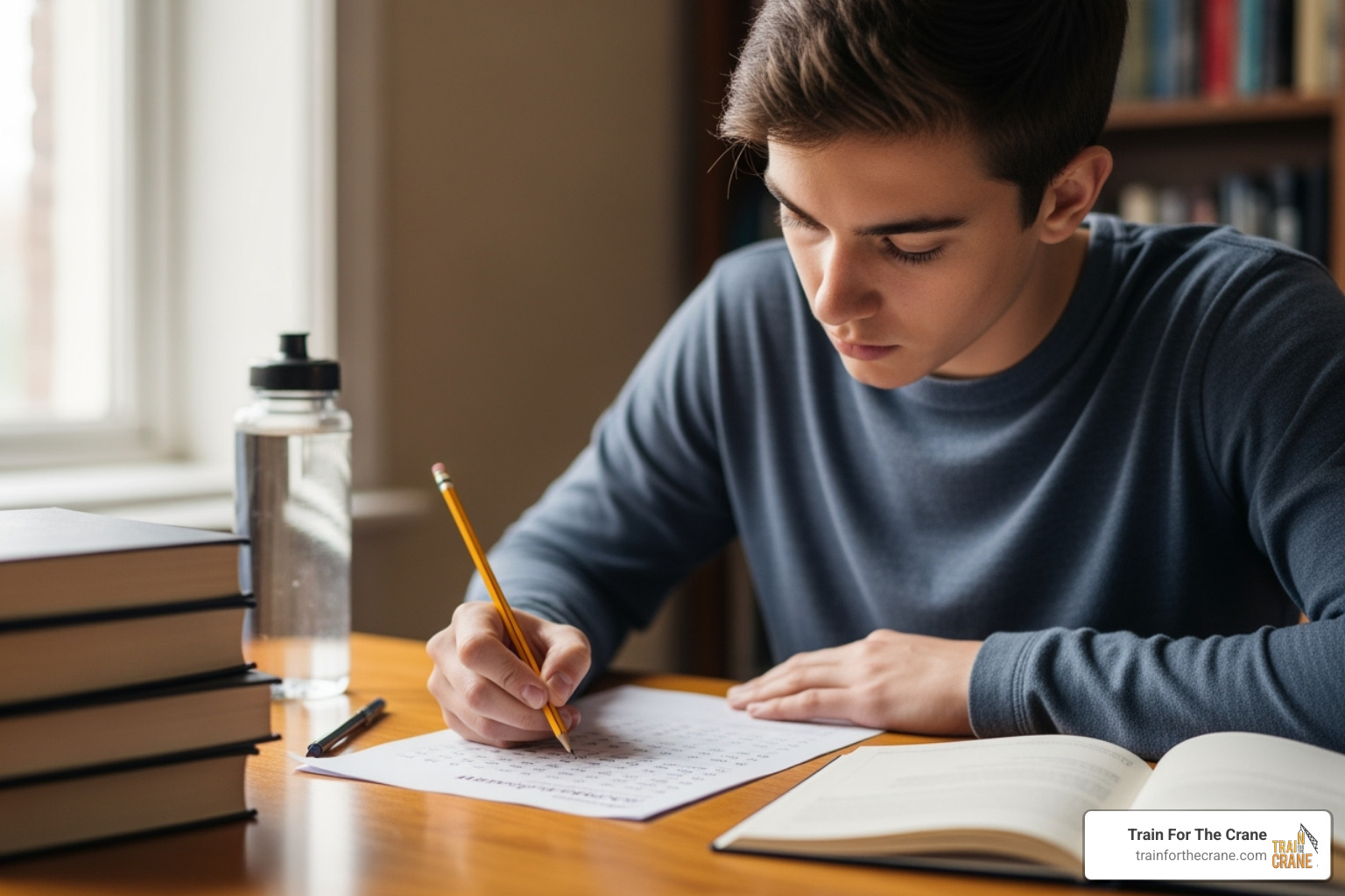 student taking practice test - nccco practice exam