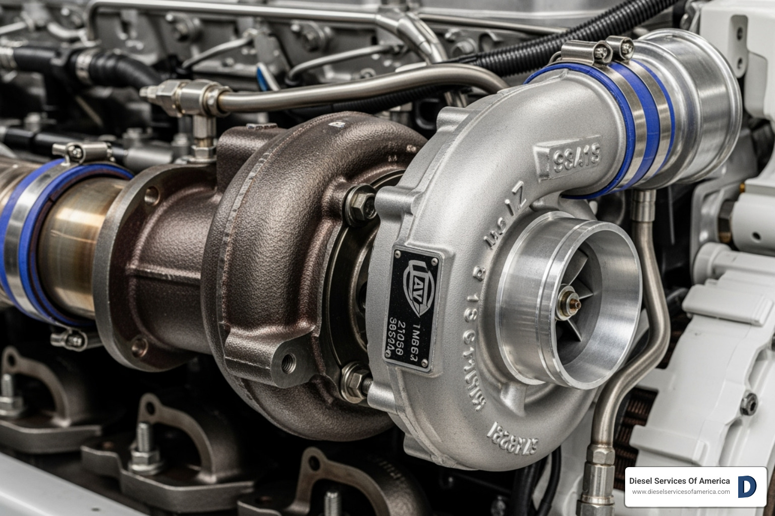 Turbocharger on a marine diesel engine - Diesel engine inspection checklist