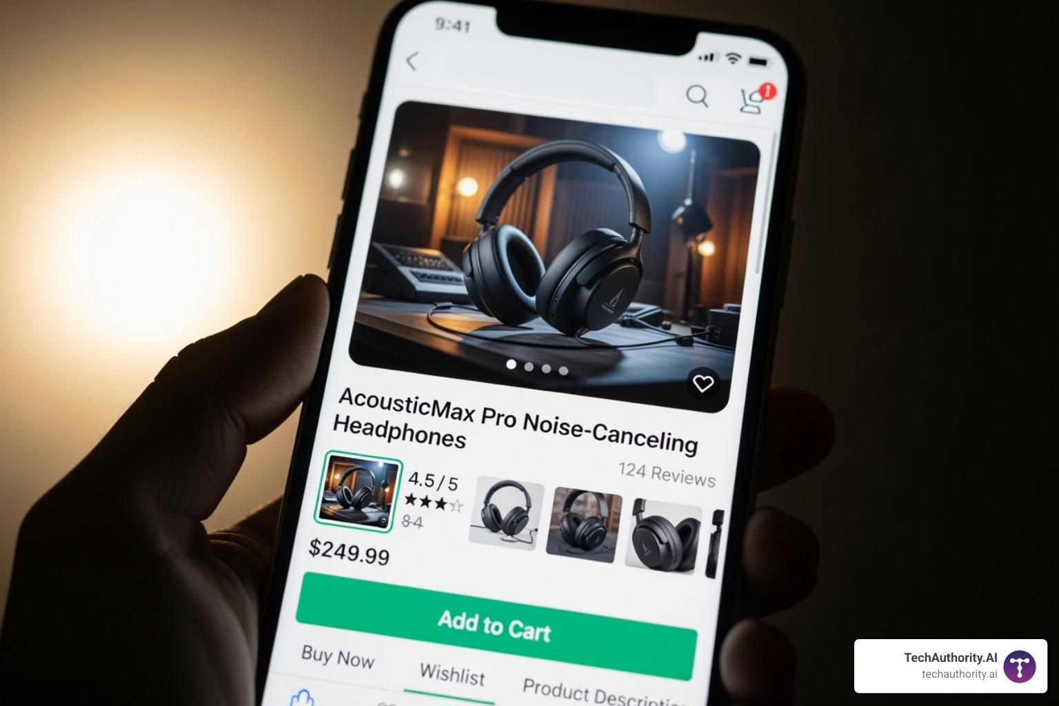 mobile phone showing a product page - product pages mobile phone showing a product page - product pages