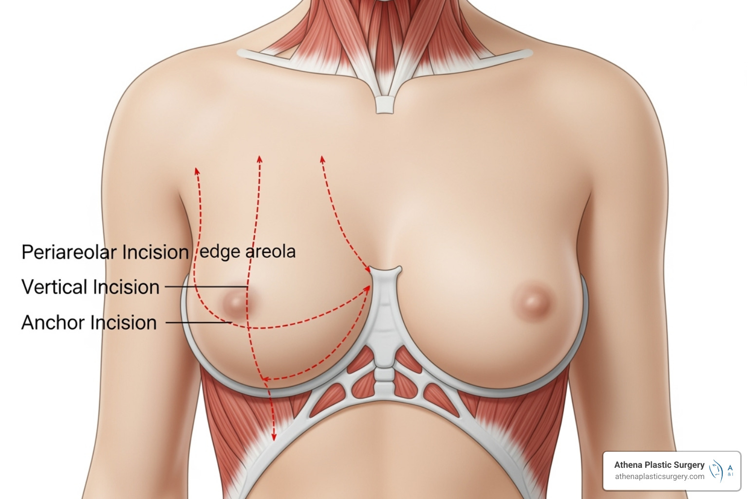 different breast lift incision types - breast lift cost