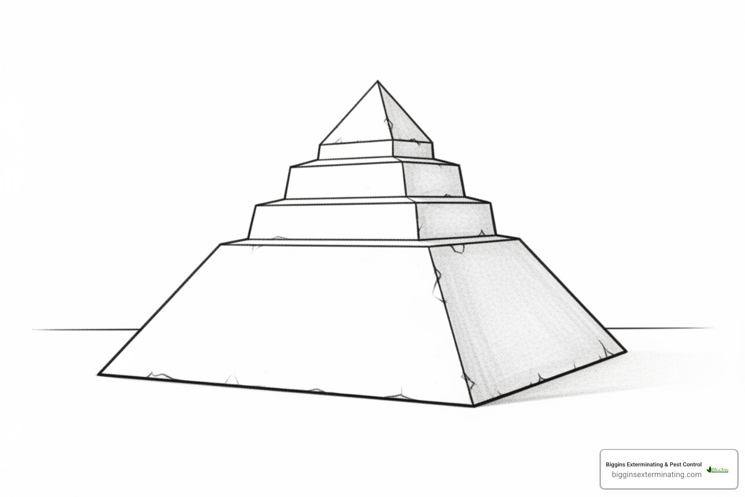 Image of the IPM pyramid showing prevention at the base - pest control management