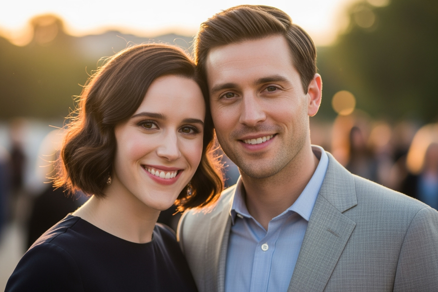 Rachel Brosnahan with her husband Jason Ralph - rachel brosnahan