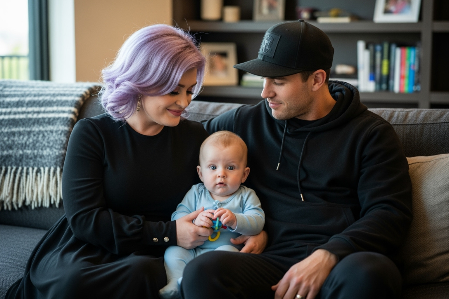 Kelly Osbourne and Sid Wilson with their son, Sidney - kelly osbourne husband