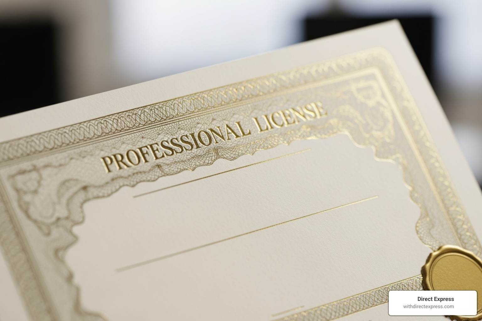 professional license or certificate - property management