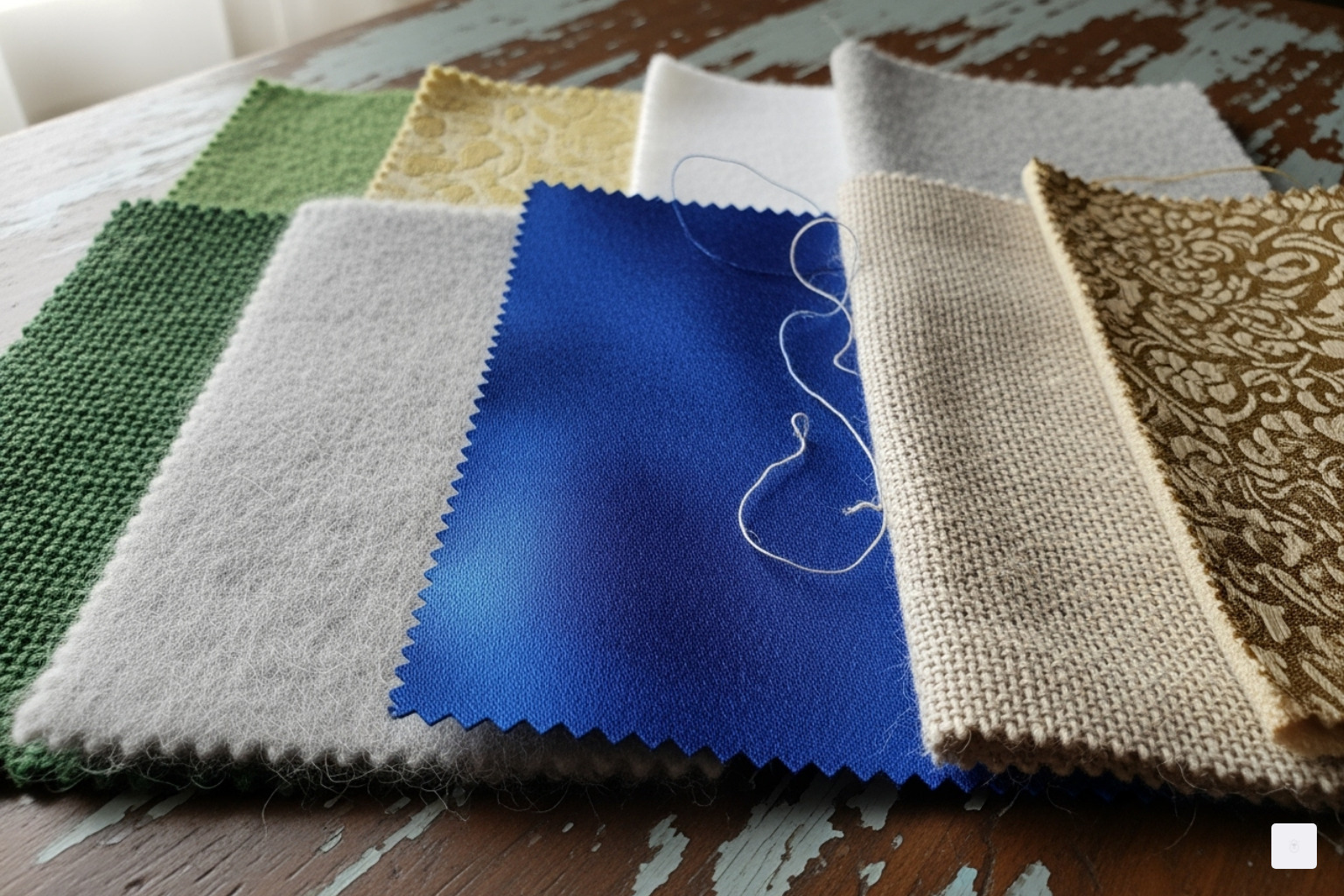 fabric swatches like cashmere, silk, and linen. - quince clothing