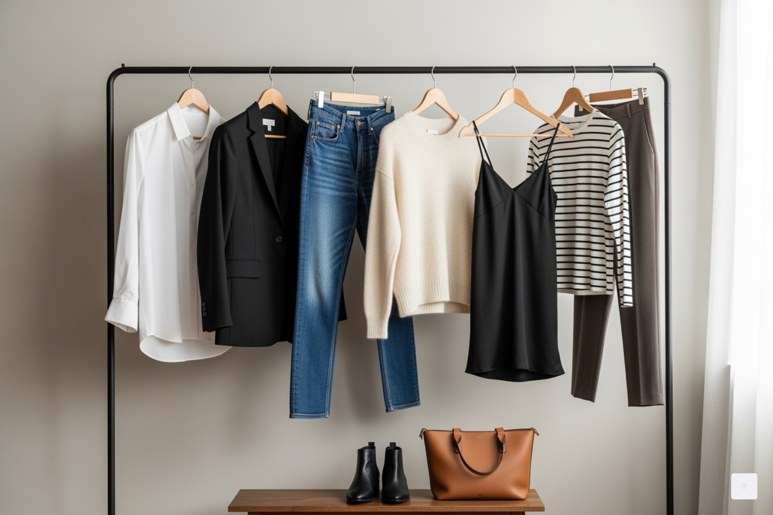 curated capsule wardrobe featuring recommended Quince pieces. - quince clothing