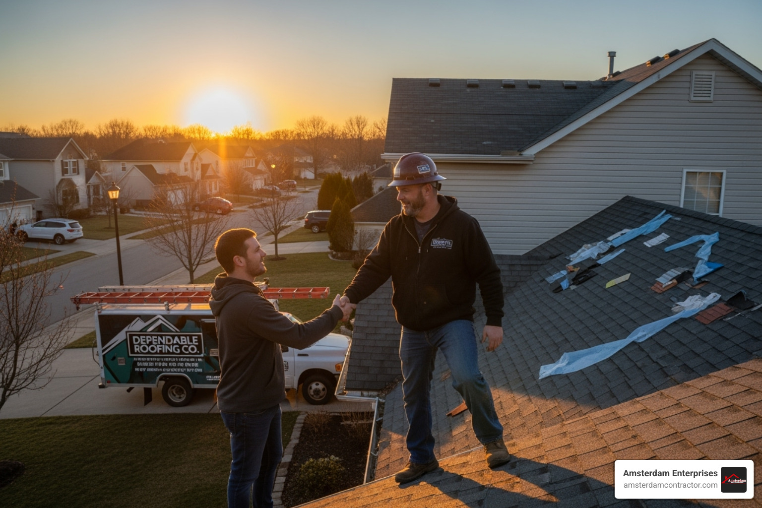 person searching for contractors - roofing contractor near me