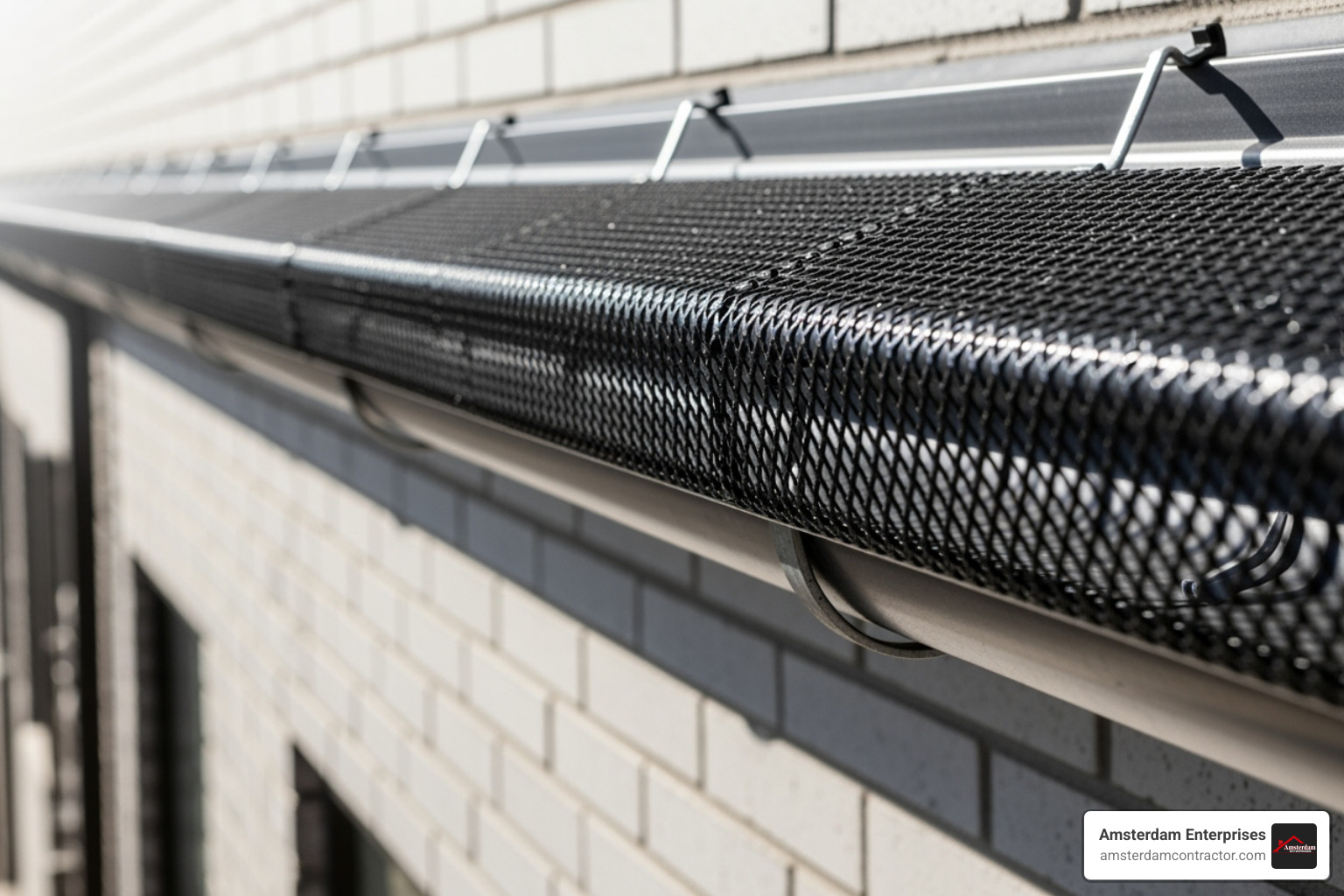 gutter with a leaf guard installed - gutter installation gutter with a leaf guard installed - gutter installation