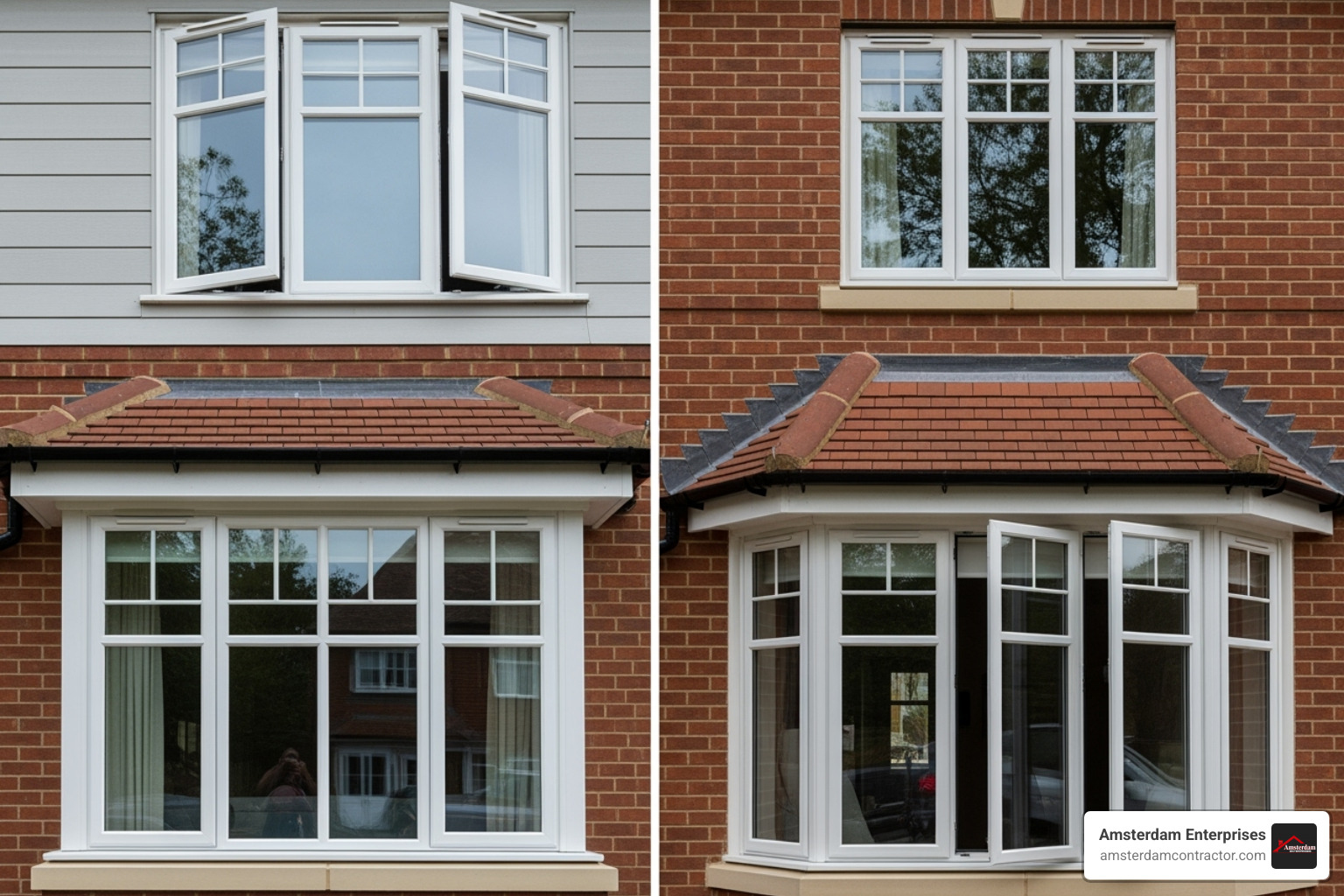 Different window styles including double-hung, casement, and bay windows - best window companies