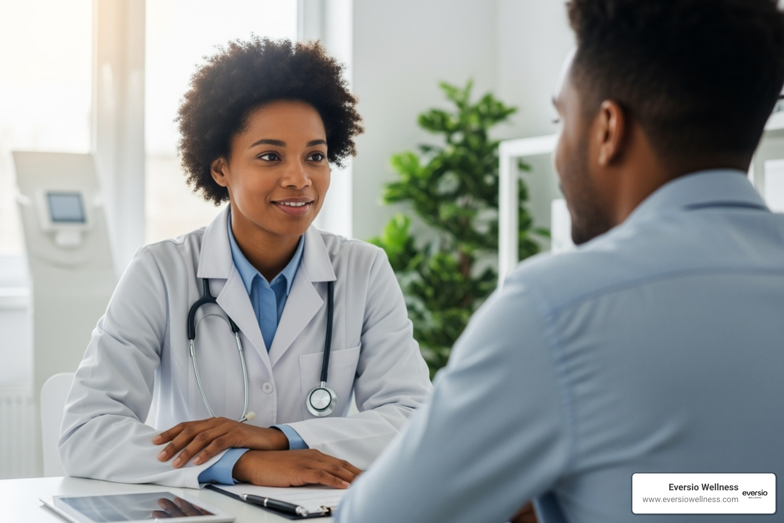 Person consulting with a healthcare professional - best adaptogenic mushrooms