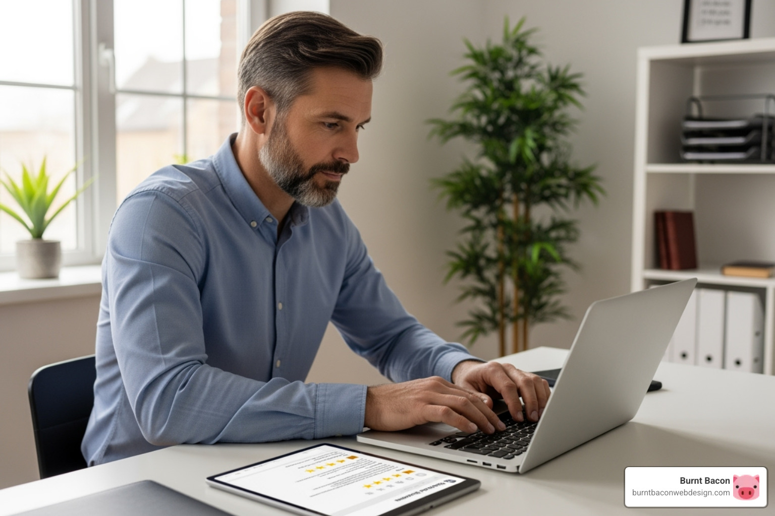 Business owner responding professionally to a negative review - Google My Business